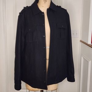 Black Perry Ellis Men's Coat with Quilted Lining Sz. L‎